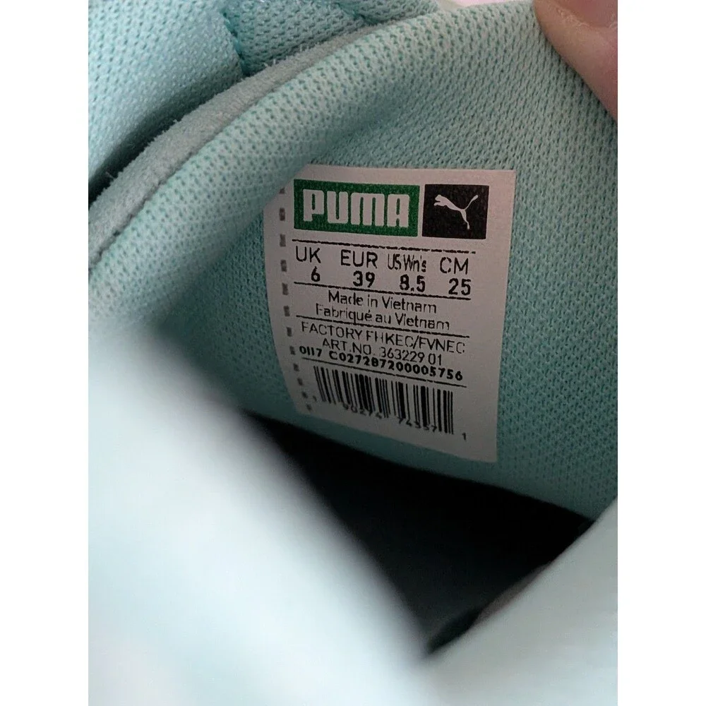 Puma Suede Heart Reset Women's Sz 8.5 Aruba Blue Fashion Sneaker Style 36322901